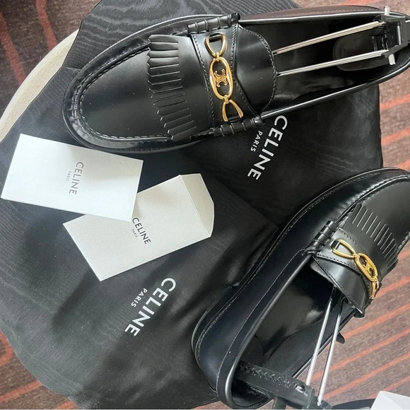 *LIKE NEW IN BOX* CELINE LUCO MAILLON TRIOMPHE LOAFER IN POLISHED CALFSKIN - Picture 4 of 6
